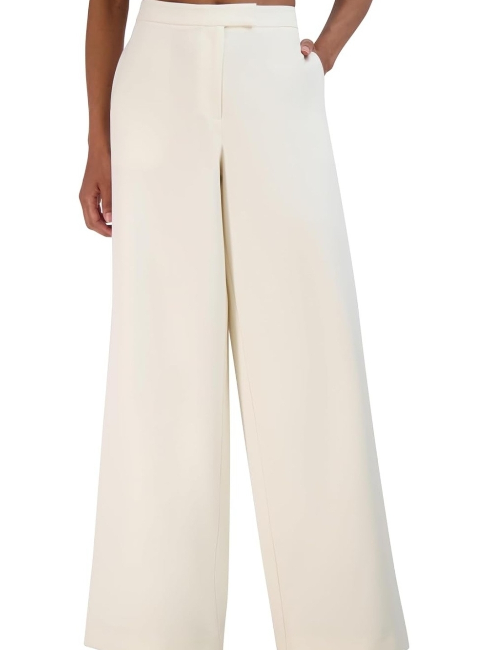 BCBGMAXAZRIA Gardenia Bi-Stretch Crepe Wide Leg Pants Size 8
